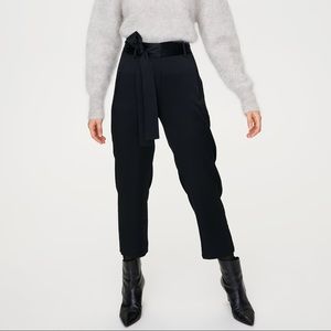 Wilfred tie- front pant black